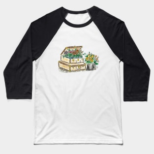 Flower Suitcase Baseball T-Shirt